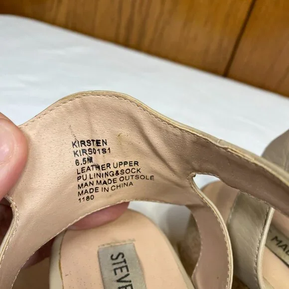 Steve Madden Kirsten Platform Sandals Women's 6.5 Beige - Picture 2 of 11
